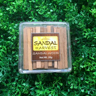 Sandalwood ไม้จันทน์หอม ไม้หอมแก่นจันทร์ (แบบธรรมดา) หอมอโรม่า แท้ 100% ไม่มีน้ำหอม ไม่ไส่สี ไร้สารเคมี 20 g.