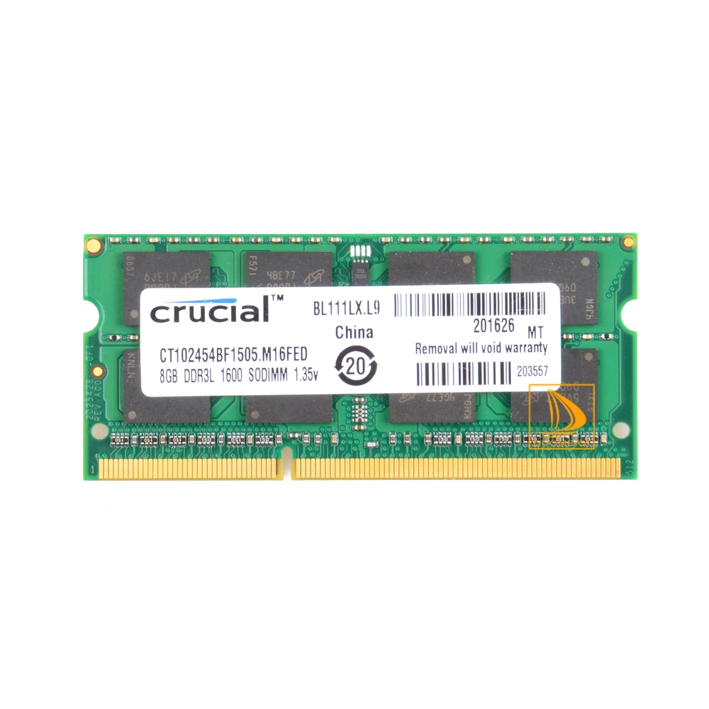 2 ชิ้น Crucial 8GB 2Rx8 PC3L-12800S SODIMM RAM หน่วยความจําแล็ปท็อป Intel DDR3L 1600Mhz