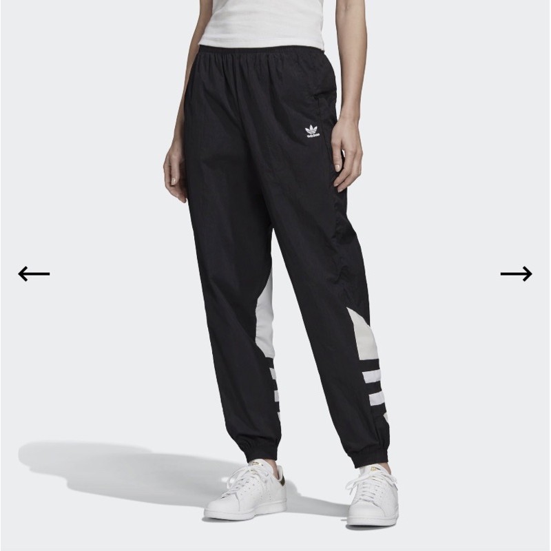 กางเกงAdidas original large trefoil logo track pants black white แท้💯% พร้อมส่ง