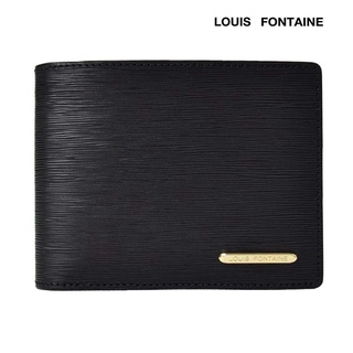 Louis Fontaine กระเป๋าสตางค์พับสั้น รุ่น GEMS - สีดำ ( LFW00116 )