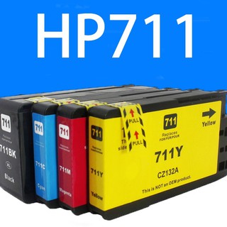 HP 711 หมึก HP 711XL สีดำ HP711 HP711XL HP 711 XL ตลับหมึกสำหรับ HP T120 24 / T120 610 / T520 24 / T520 36 / T52