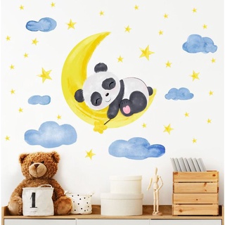 พร้อมส่ง! zsz1071c สติ๊กเกอร์ติดผนัง รุ่นเพนด้าฝนดี (Wall Sticker)