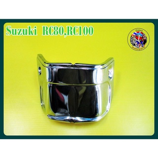 เหล็กรัดบังลม ชุบโครเมียม เงาวิบวับ Suzuki  RC80,RC100   Chrome-plated Legshield Clamp Strap