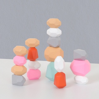 เกมเรียงหิน ต่อบล๊อคไม้ balancing stones สะอาดและสวยงาม พร้อมส่ง
