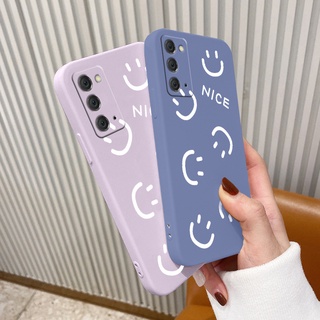 เคสรอยยิ้มเคสมือถือ ซิลิกาเจลเหลว Phone Case For Samsung Galaxy Note 20 Ultra 20Ultra 10 Plus 10Plus 9  กันกระแทก การป้องกันเลนส์กล้อง ปกหลังแบบอ่อน