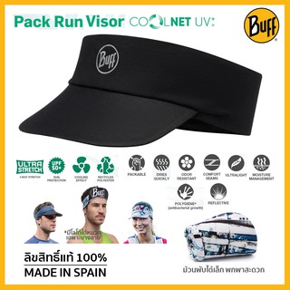 Buff Pack Run Visor R Solid Black หมวกวิ่ง