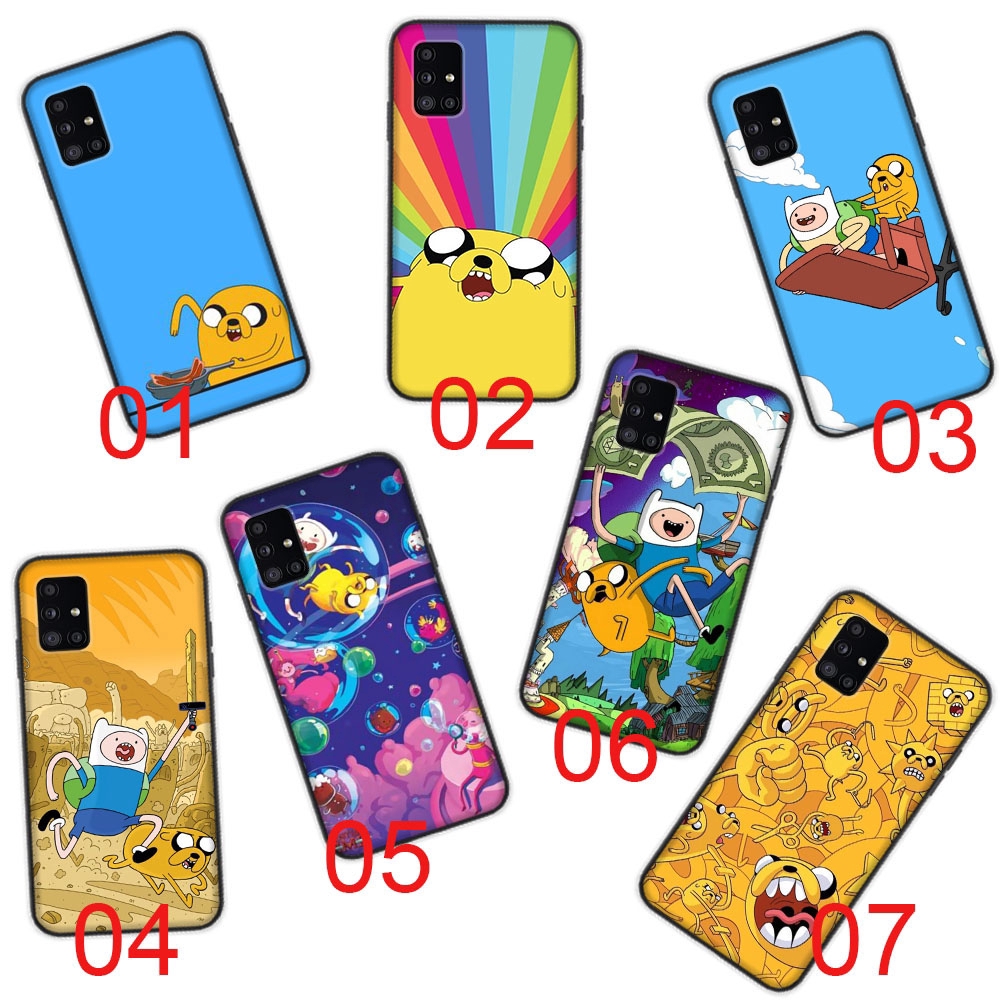 Adventure Time Design เคสนุ ่ มสีดําเข ้ ากันได ้ กับ iPhone 11 12 Max Mini Pro
