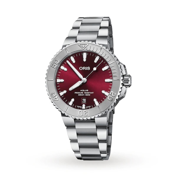 NEW 2021 Oris Aquis Date Cherry ประกันศูนย์ไทย 3 ปี ใหม่