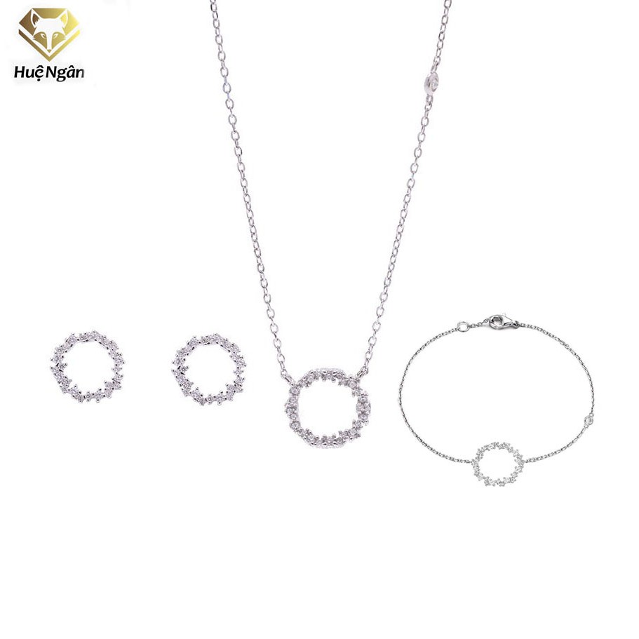 925 Hue Ngan สร้อยคอเงินและต่างหูอิตาลี Combo - ตํานานทะเลสีฟ้า PP1528-RYE140938-RYBJ50120