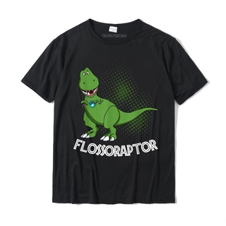 เสื้อครอปสายฝอ - Flossoraptor ตลกทันตกรรม Hygienist ไดโนเสาร์คนรักเสื้อยืด Camisas Hombre ของขวัญผูS-5XL