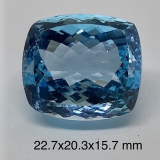 74 ct บุษราคัมสีฟ้า ธรรมชาติ Natural Blue Topaz Octagon Big Size For Pendant Loose Gemstone For Fine Jewelry