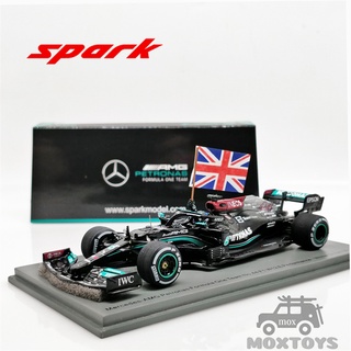 หัวเทียน 1:43 F1 2021 Mercedes-AMG Petronas F1 W12 #โมเดลรถยนต์ Hamilton Winner British ขนาด 44 ลิตร