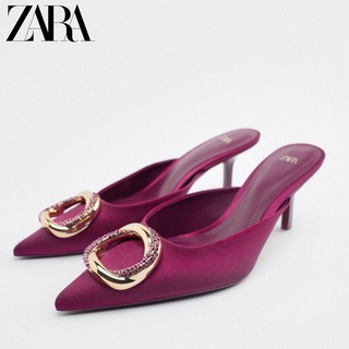 Zara2022 ใหม่ รองเท้าส้นสูง โลหะ สําหรับตกแต่ง 1227910030