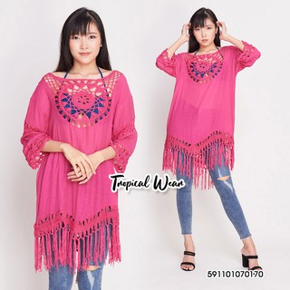 TROPICAL WEAR เสื้อถักแฟชั่นถักโคร์เชต์ Bohemian Crochet