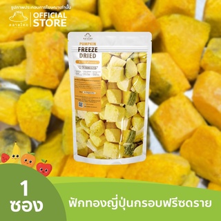 ตลาดไทย ฟักทองฟรีซดราย Premium Freeze Dried Pumpkin เกรดส่งออก กรอบ อร่อย ฟรีซดราย