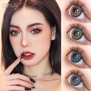 Uyaai คอนแทคเลนส์ ตกแต่งแต่งตา 2 ชิ้น