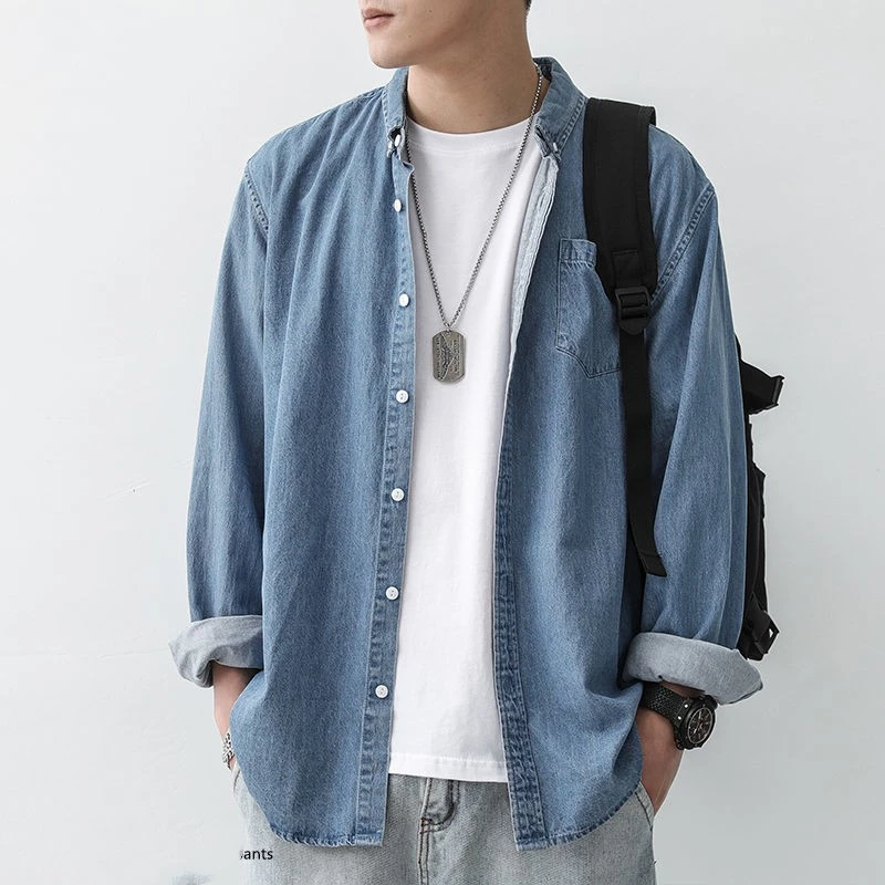 MNO.9 Men Demin Shirt Jacket เสื้อแจ็คเก็ตผู้ชาย คลุมแขนยาว