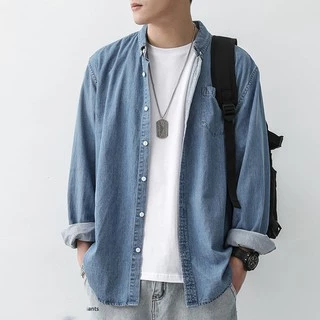 MNO.9 Men Demin Shirt Jacket เสื้อแจ็คเก็ตผู้ชาย คลุมแขนยาว