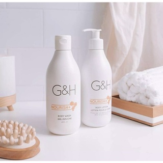 📍โลชั่นและครีมอาบน้ำบำรุงผิว G &amp; H  NOURISH+(400ml)บำรุงเข้มข้น เติมความชุ่มชื้นให้ผิวได้อย่างยาวนาน