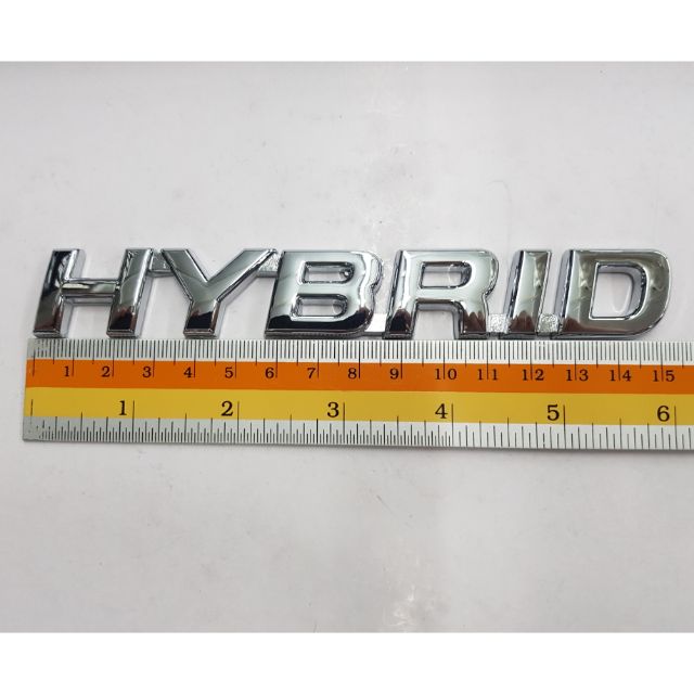^Logo Hybrid งานพลาสติก 15 x 1.5 cm