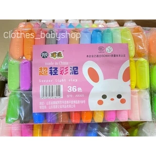 พร้อมส่ง ดินเบา แพ๊ค 36สี ถูกที่สุด‼️ ดินเบาเกาหลี พร้อมอุปกรณ์สำหรับปั่น เล่นดีไม่ติดมือ สีสดใส ปลอดภัยไร้สารพิษ