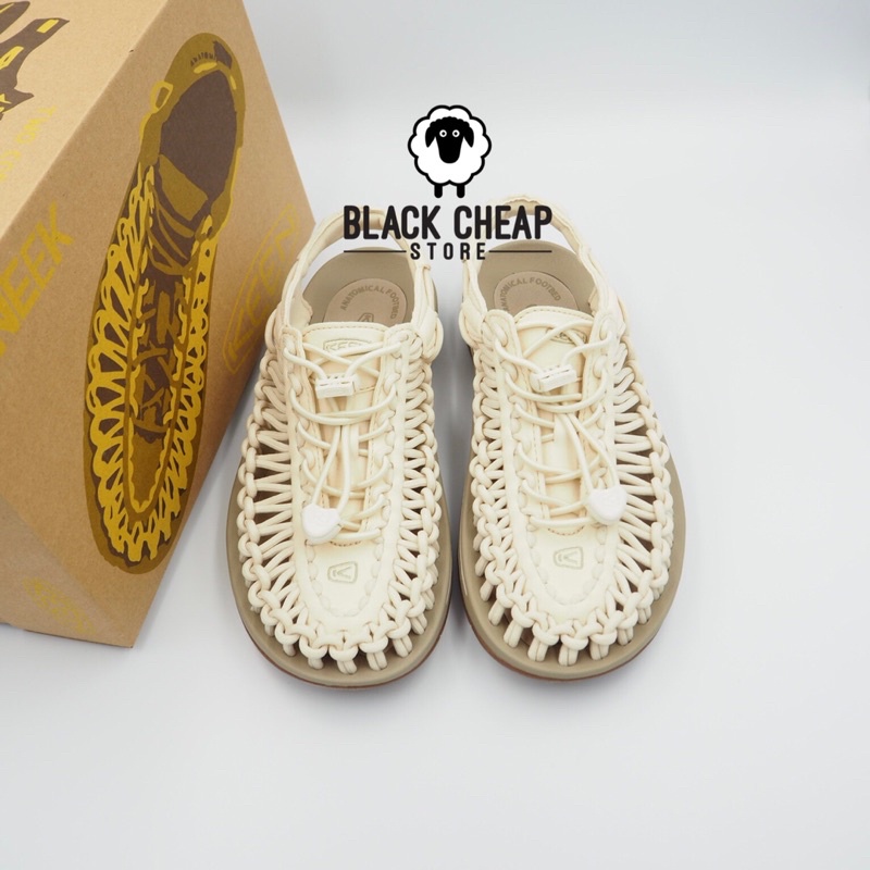 ❗️Sale❗️พร้อมส่ง (ของแท้ 100%) Keen Women รองเท้า Uneek White Cap/Cornstalk