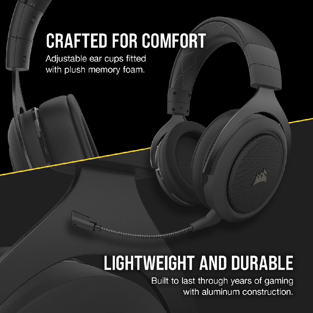 Corsair HS70 PRO WIRELESS CARBON / CREAM HS70 Wired Bluetooth Gaming Headphone