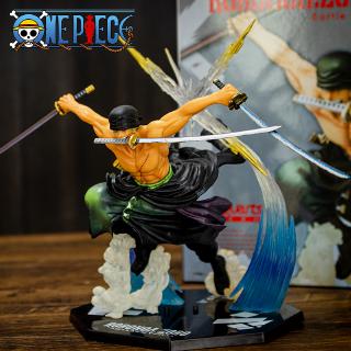 โมเดลวันพีช ฟิกเกอร์อนิเมะ One Piece อะนิเมะ ZORO Three Thousand World Figure ของขวัญวันเกิด 17CM Ghost Slash with Special Effects Parts