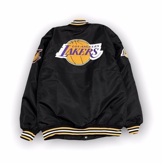 เสื้อแจ็กเก็ต LA LA LA LA LAKERS สีดํา