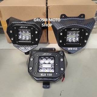 ไฟหน้า LED คาร์บอน สะท้อนแสง CRF150 KLX150 WR155 13 ตา KLX CRF WR 155