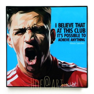 Alexis Sanchez อเล็กซิส ซานเชซ Inter Milan อินเตอร์มิลาน แมนยู รูปภาพ​ติด​ผนัง​ pop art ฟุตบอล​ กรอบรูป​​ ของขวัญ รูปภาพ