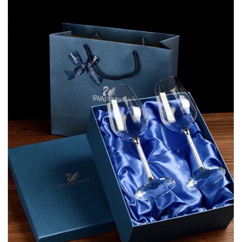 แก้วไวน์ Swarovski Crystal Diamond ประดับคริสตัล หรูหรา สวยงาม ให้เป็นของขวัญได้