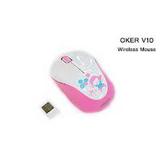 OKER เม้าส์ไร้สาย Mouse wireless 2.4 GHz รุ่น V10