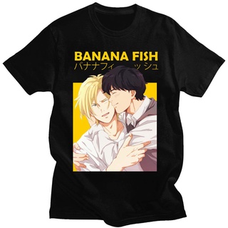 เสื้อยืดผ้าฝ้ายพิมพ์ลายตลกญี่ปุ่น Anime Banana Fish T เสื้อผู้ชายมังงะเสื้อยืด 2022 ฤดูร้อนใหม่บุรุษ tshirt