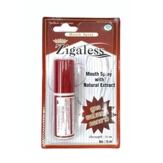 Zigaless Mouth Spray 15 ml ซิกกาเลส สเปรย์ดับกลิ่นปาก ลดความอยากบุหรี่ เลิกบุหรี่ ขนาด 15 ML 11417
