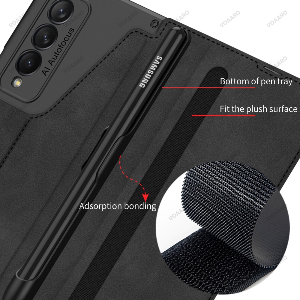 Card Slot Flip Wallet Leather Case for Samsung Galaxy Z Fold 3 4 5G ...