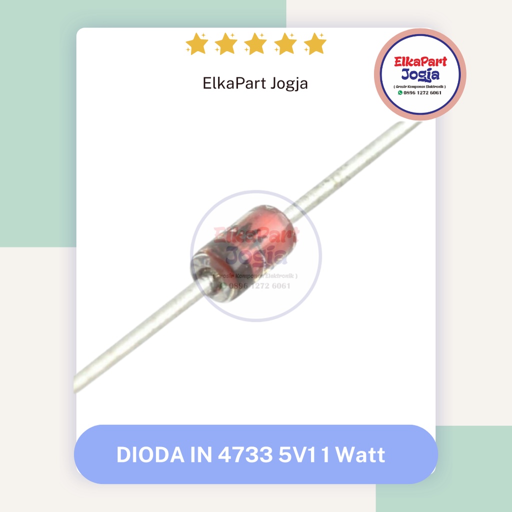 ZENER DIODE 1W 5V1 5.1V 1N4733A IN4733A 1N4733 IN4733 1 วัตต์ใน 4733