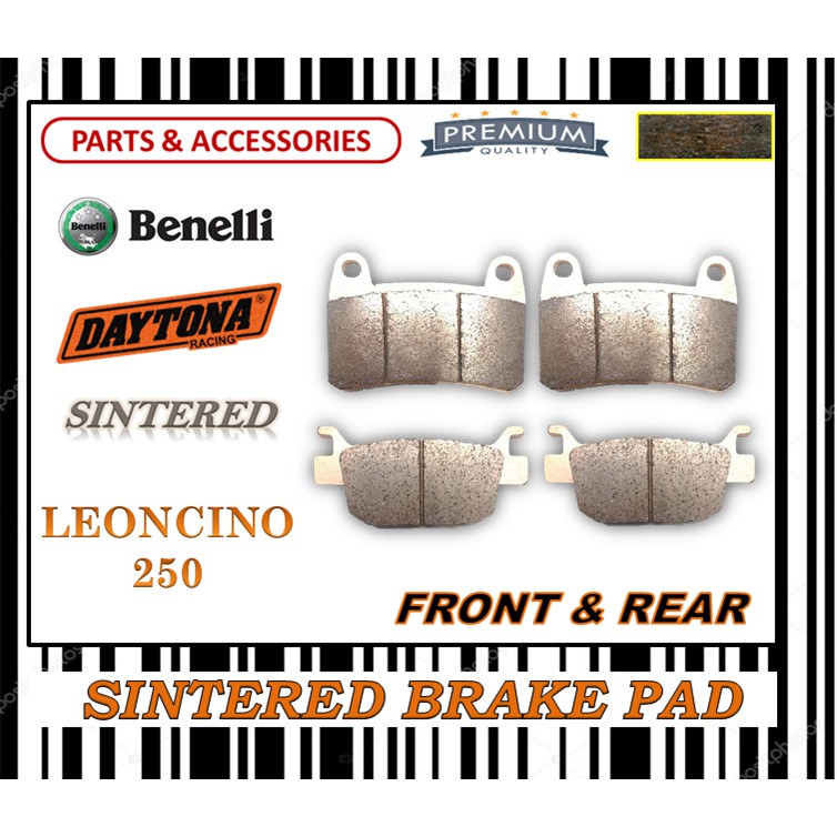 LEONCINO 250 ชุดผ้าเบรค BENELLI FR0NT & REAR SPENTED LONG LIFE DAYTONA