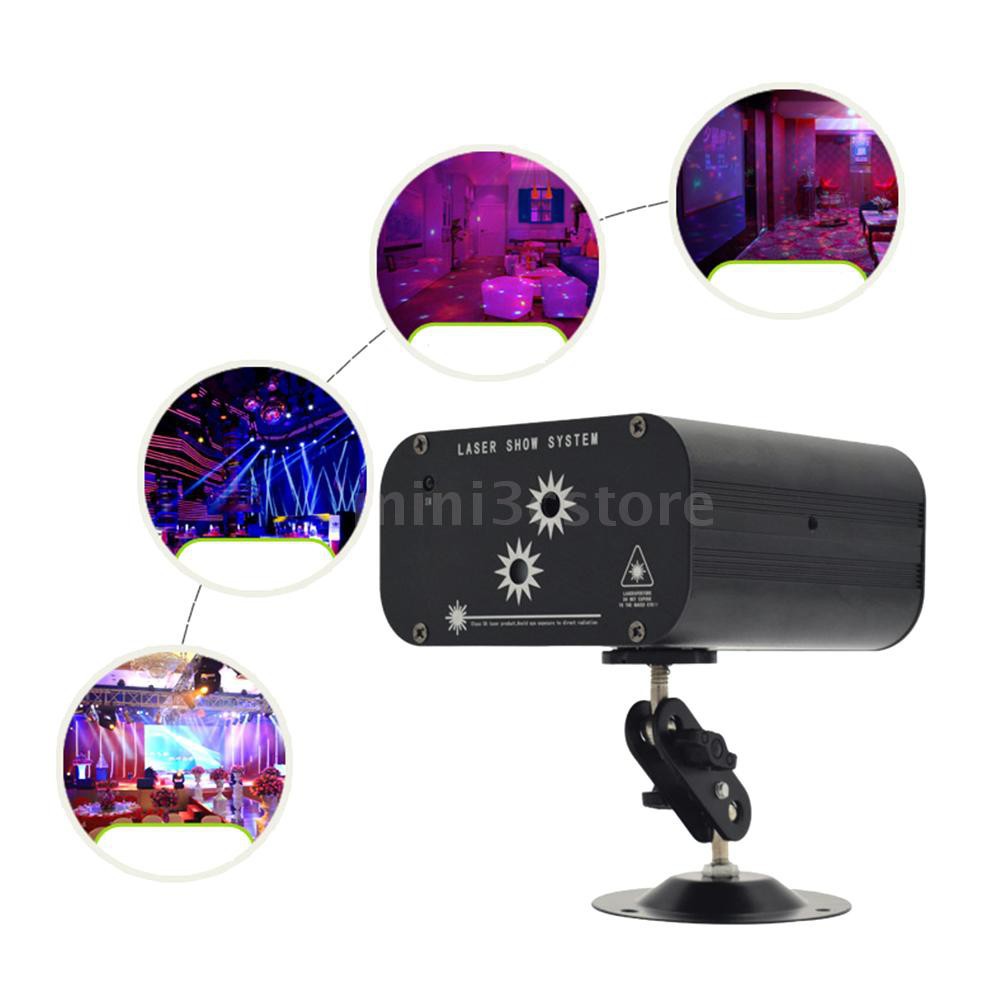 【IN STOCK】2 Holes 48 Patterns Party Projector Mini Stage Disco Lamp ...