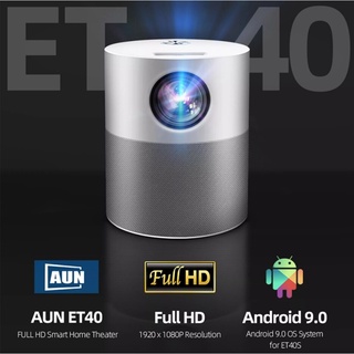 AUN Android Full HD 4K Projector 1080P ET40 โปรเจคเตอร์ 4200 Lumens Bluetooth เชื่อมต่อมือถือ หรือ คอมได้ โฮมเธียเตอร์