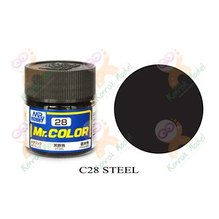 สีสูตรทินเนอร์ Mr.hobby Mr.color C28 Steel Metallic 10ml