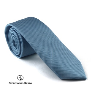 Giorgio Del Sarto Necktie 6 cm Blue Fabric Texture เนคไทสีฟ้ามีเท็กเจอร์