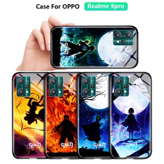 สําหรับ Realme 9 Pro 9i 8i C35เคสโทรศัพท์มือถือกระจกนิรภัย กันกระแทก ลายการ์ตูนอนิเมะดาบพิฆาตอสูร