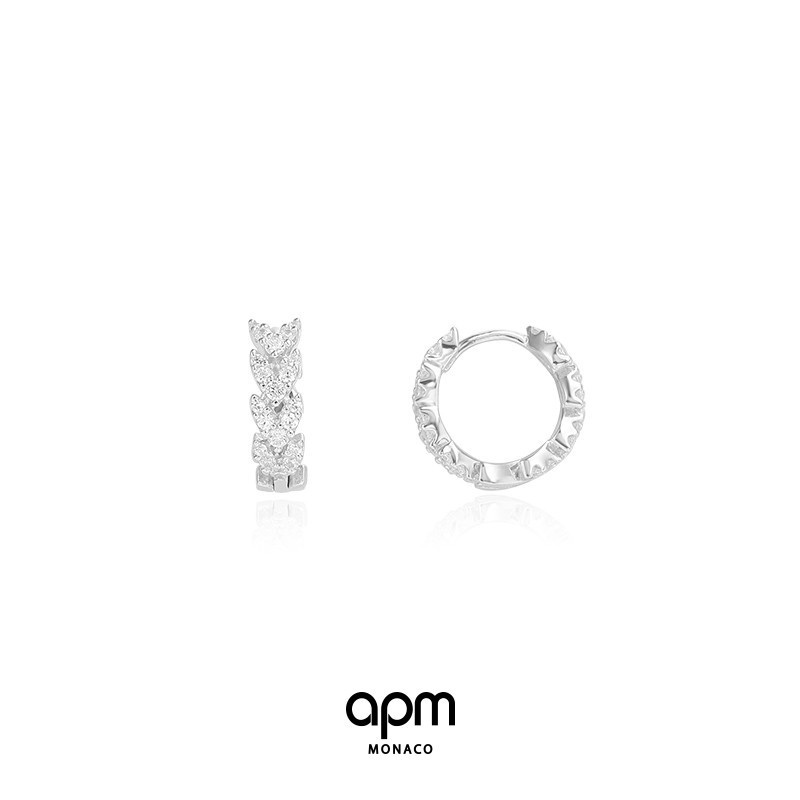 APM Monaco ต่างหูดีไซน์เฉพาะรูปหัวใจผู้หญิง 2021 ต่างหูอินเทรนด์ใหม่ 520 สําหรับแฟน