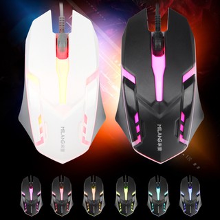 MOUSE  เมาส์ Gaming ไฟ 7 สี ไฟกระพริบเปลี่ยนสลับสีเองได้อัตโนมัติ(Counterweight Design)