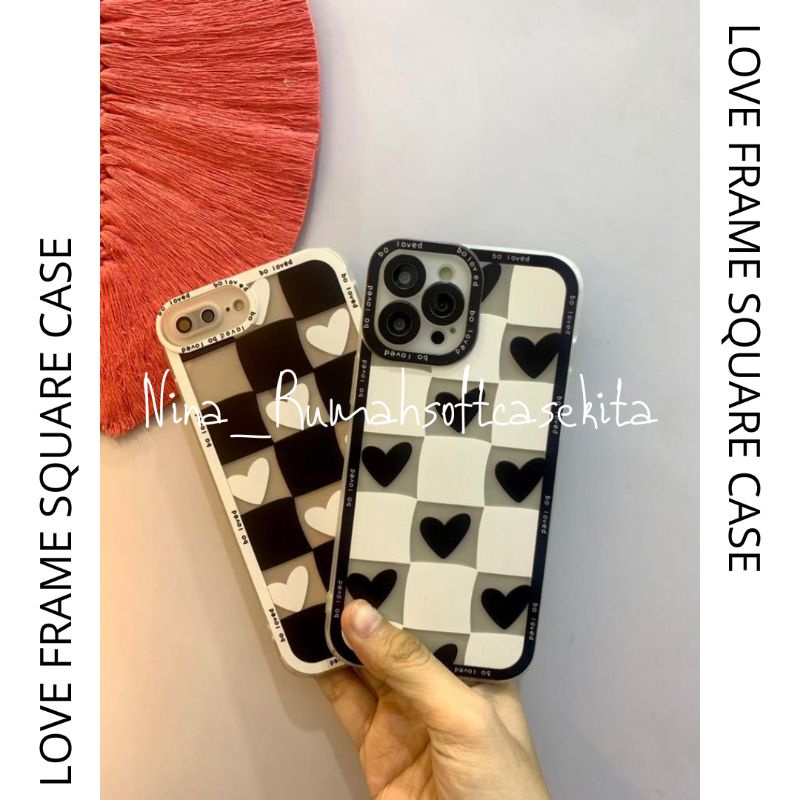 TRANSFARANT SOFTCASE LOVE FRAME IPHONE 7 ถึง 13 PROMAX