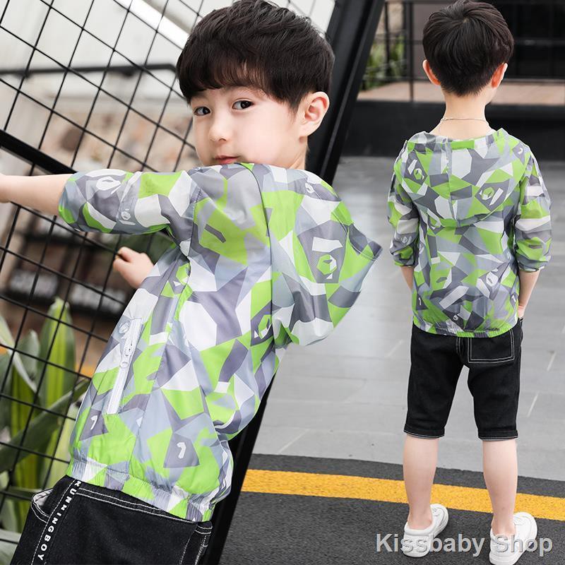 [พร้อมส่ง] เสื้อคลุมกันแดด ระบายอากาศ แฟชั่นฤดูร้อน สําหรับเด็กผู้ชาย นักเรียน 4 5 6 7 8 9 10 11 12ขวบ