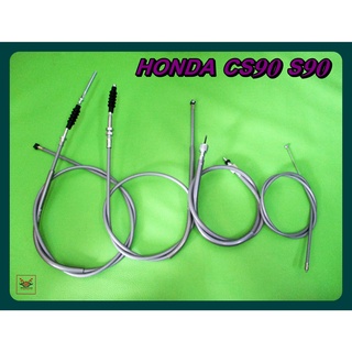 HONDA CS90 S90 CABLE SET // THROTTLE 83.5 cm &amp; SPEEDO 77 cm &amp; FRONT BRAKE 126 cm &amp; CLUTCH 106 cm // ชุดสายเซ็ท