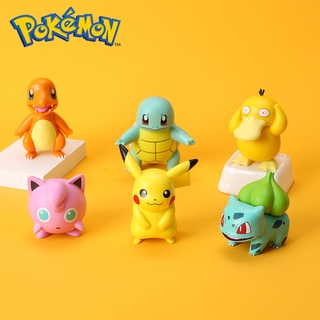 ฟิกเกอร์ Pokemon Charmander Popplio Litten Pikachu Rowlet Treecko Eevee Fennekin ของเล่นสําหรับเด็ก