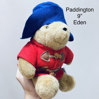 #ตุ๊กตา #หมีแพดดิงตัน #Paddington Bear ลิขสิทธิ์แท้ ใส่ชุดสีแดง หายากมาก นักสะสมห้ามพลาด ขนาด9” #Eden งานหายาก